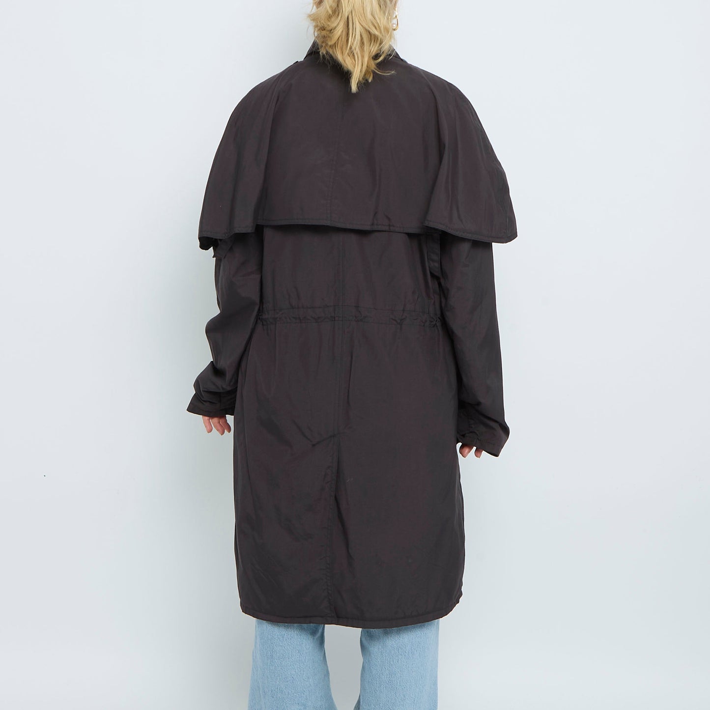 Popper Detail Trench Coat - UK 12