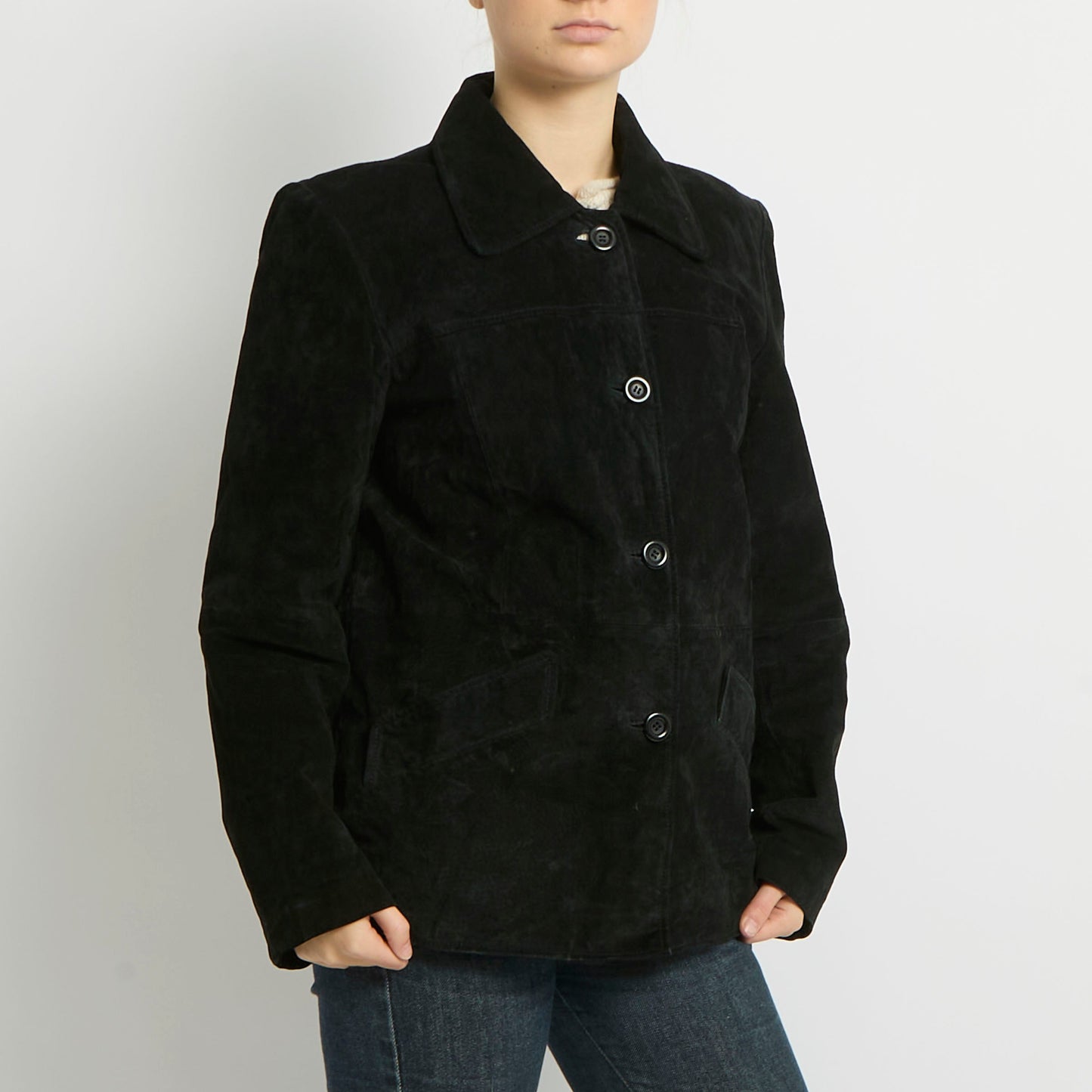 Suede Blazer Jacket - UK 12