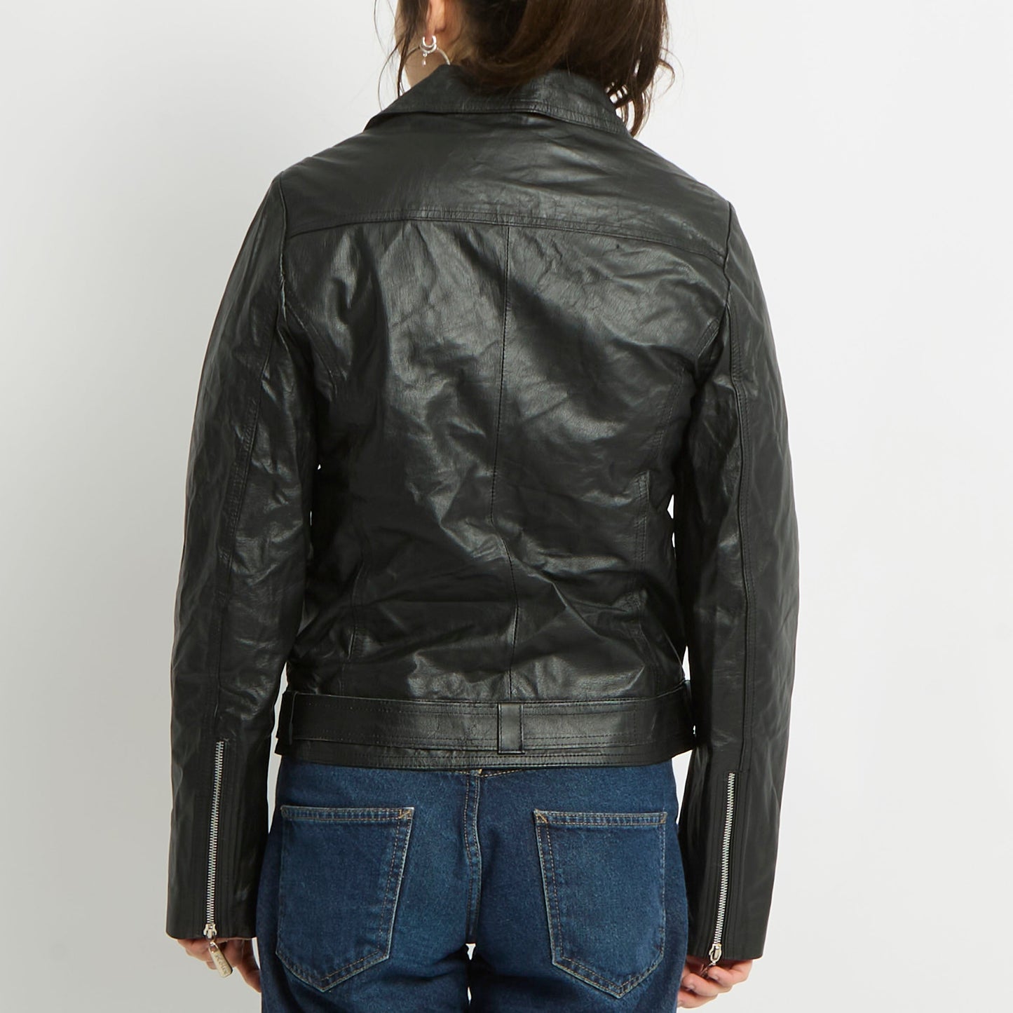 Leather Biker Jacket - UK 12