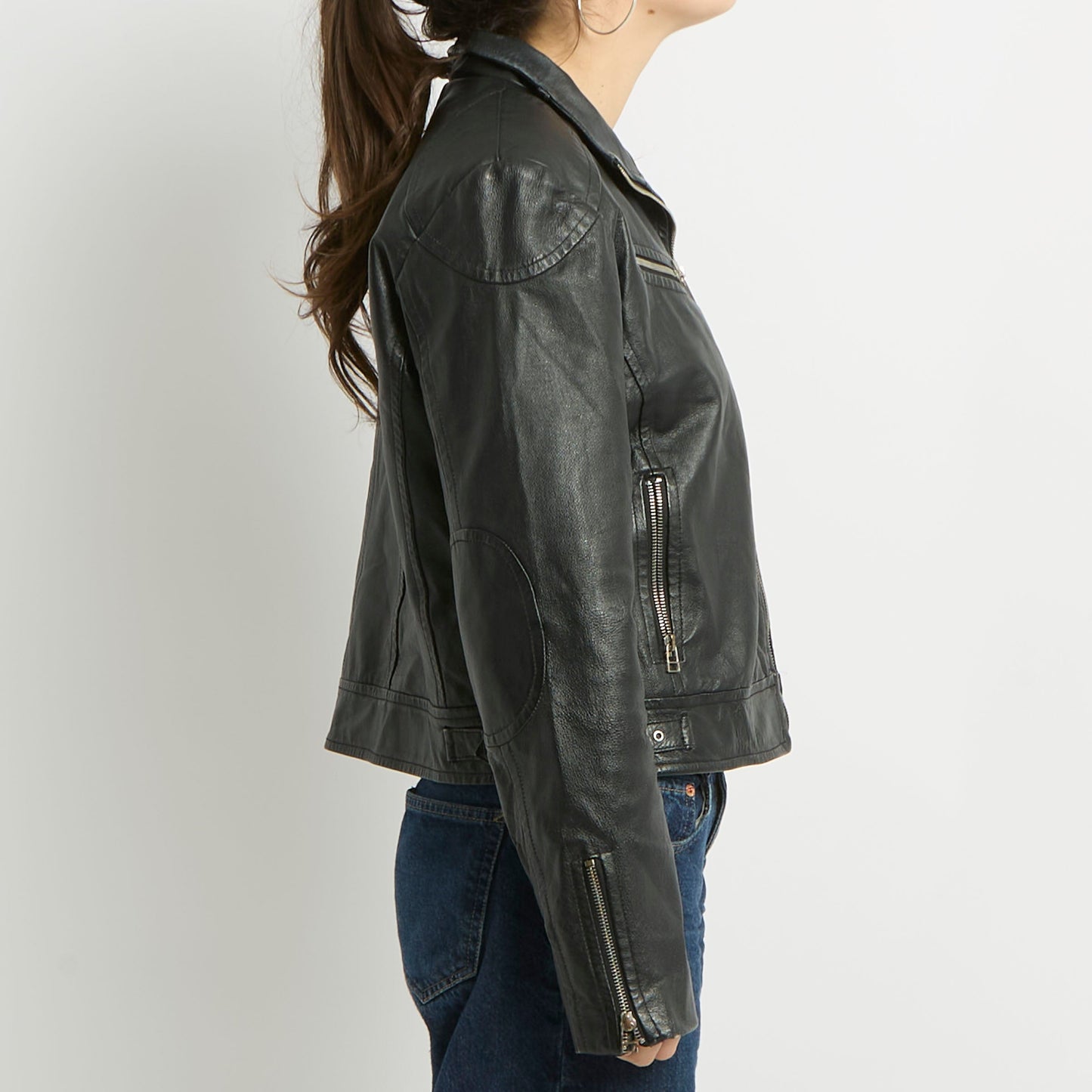 Leather Biker Jacket - UK 12