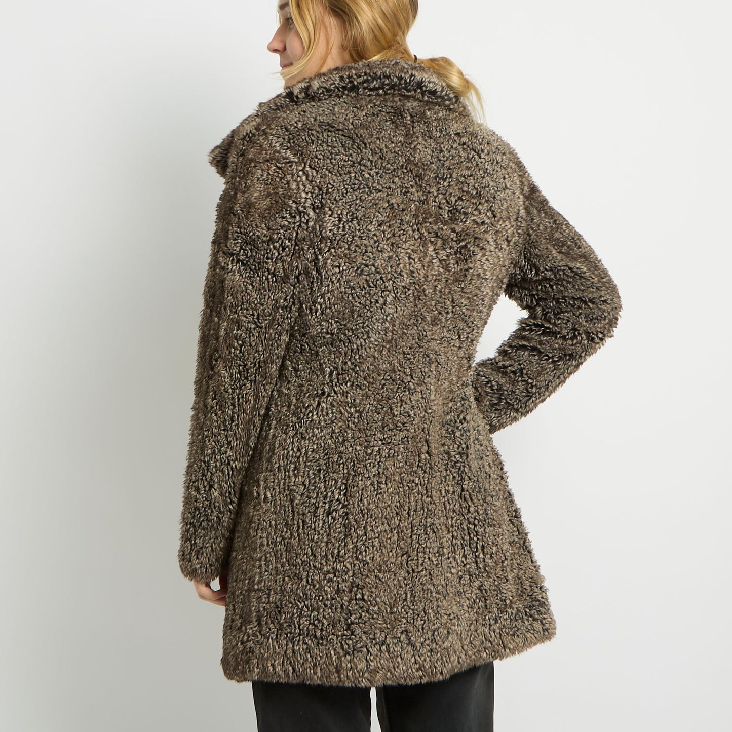 Faux Fur Long Jacket - UK 12