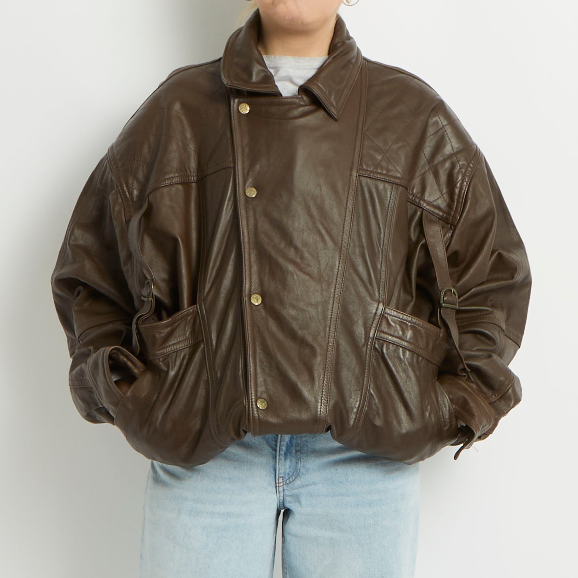 Heavyweight Leather Buckle Jacket - UK 12