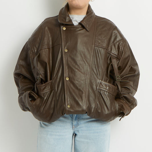 Heavyweight Leather Buckle Jacket - UK 12