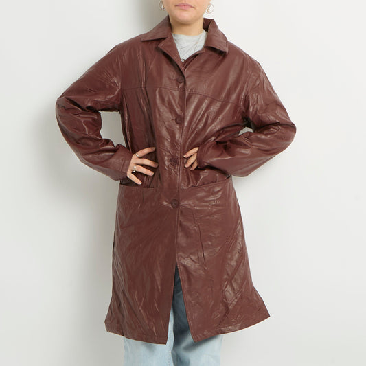 Leather Trench Coat - UK 12