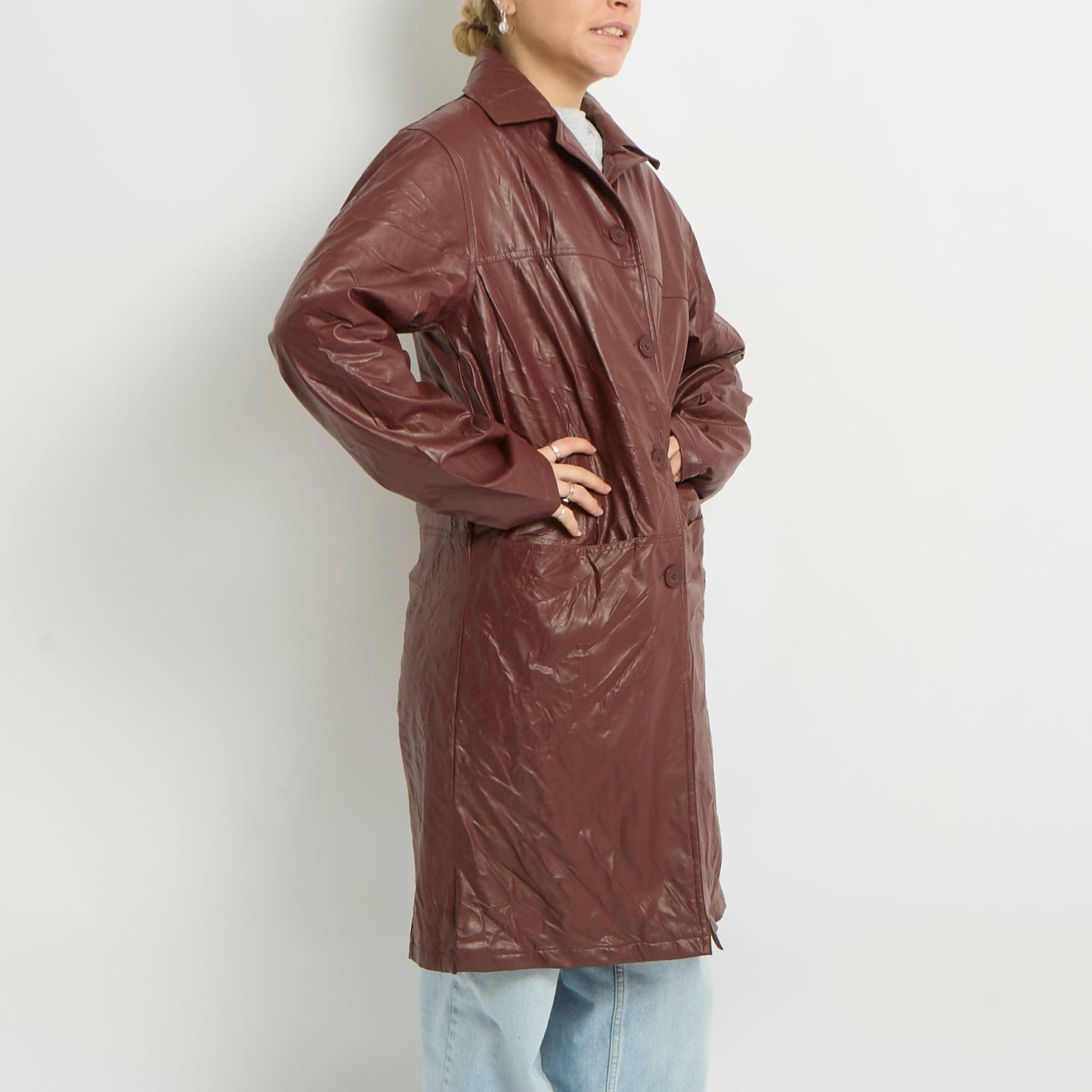 Leather Trench Coat - UK 12