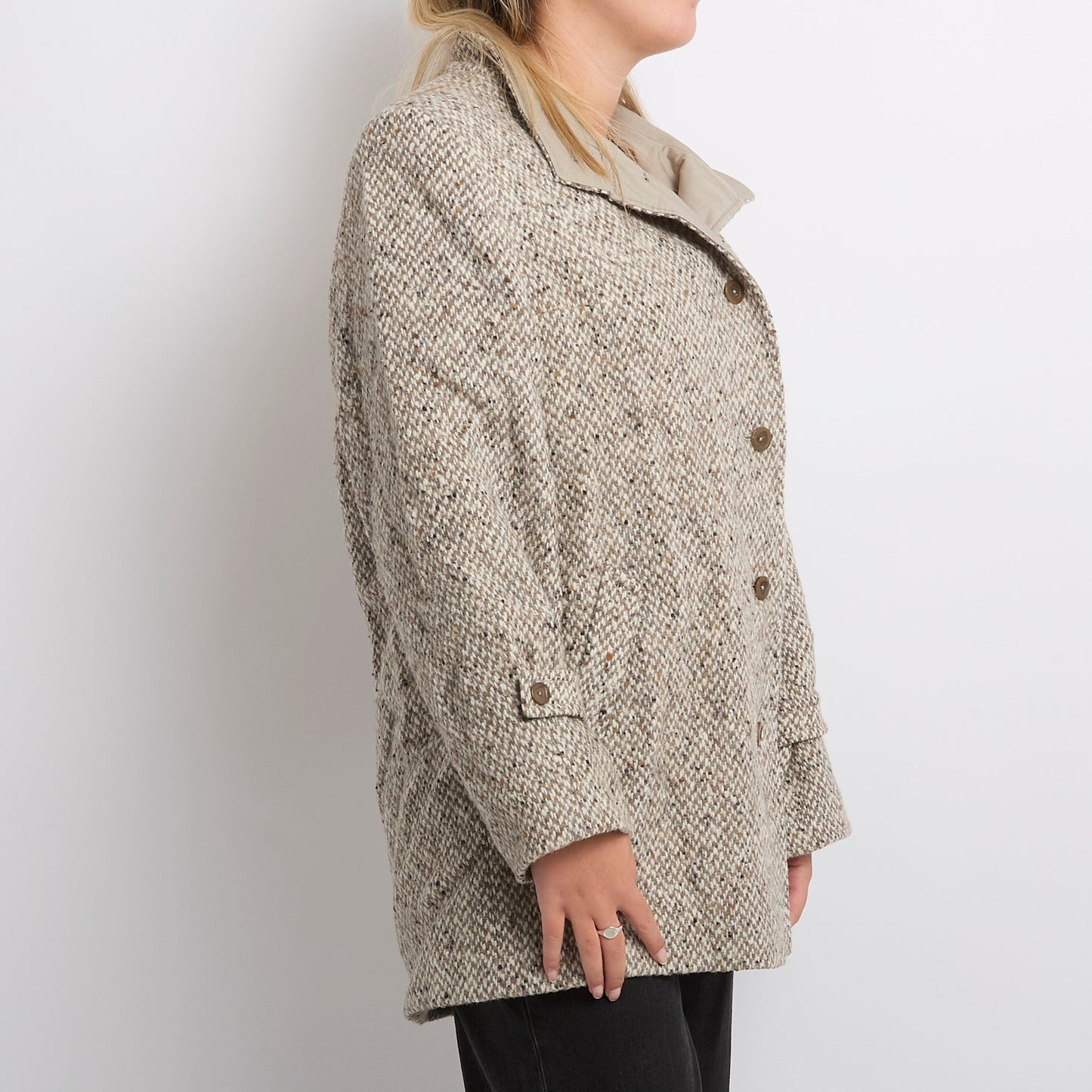 Wool Mix Herringbone Jacket - UK 14