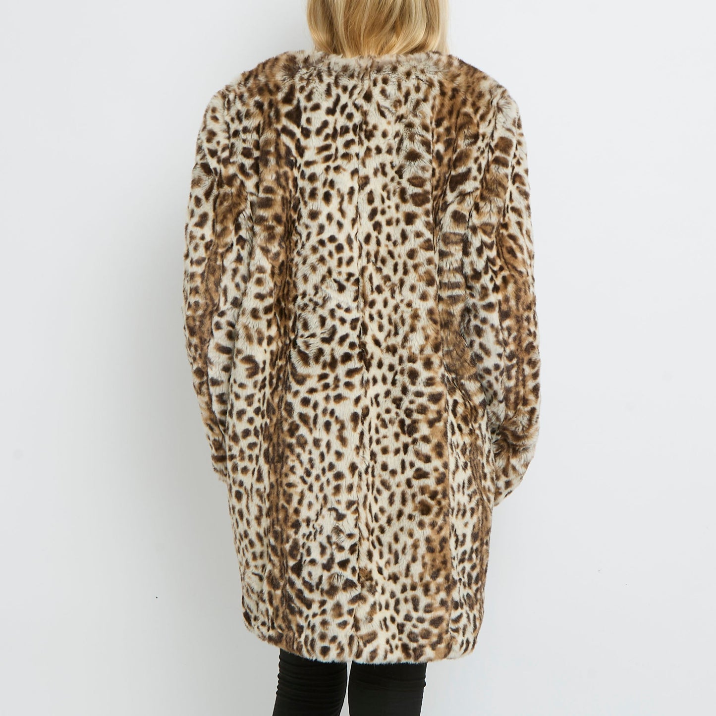 Faux Fur Oversize Long Jacket- UK 14