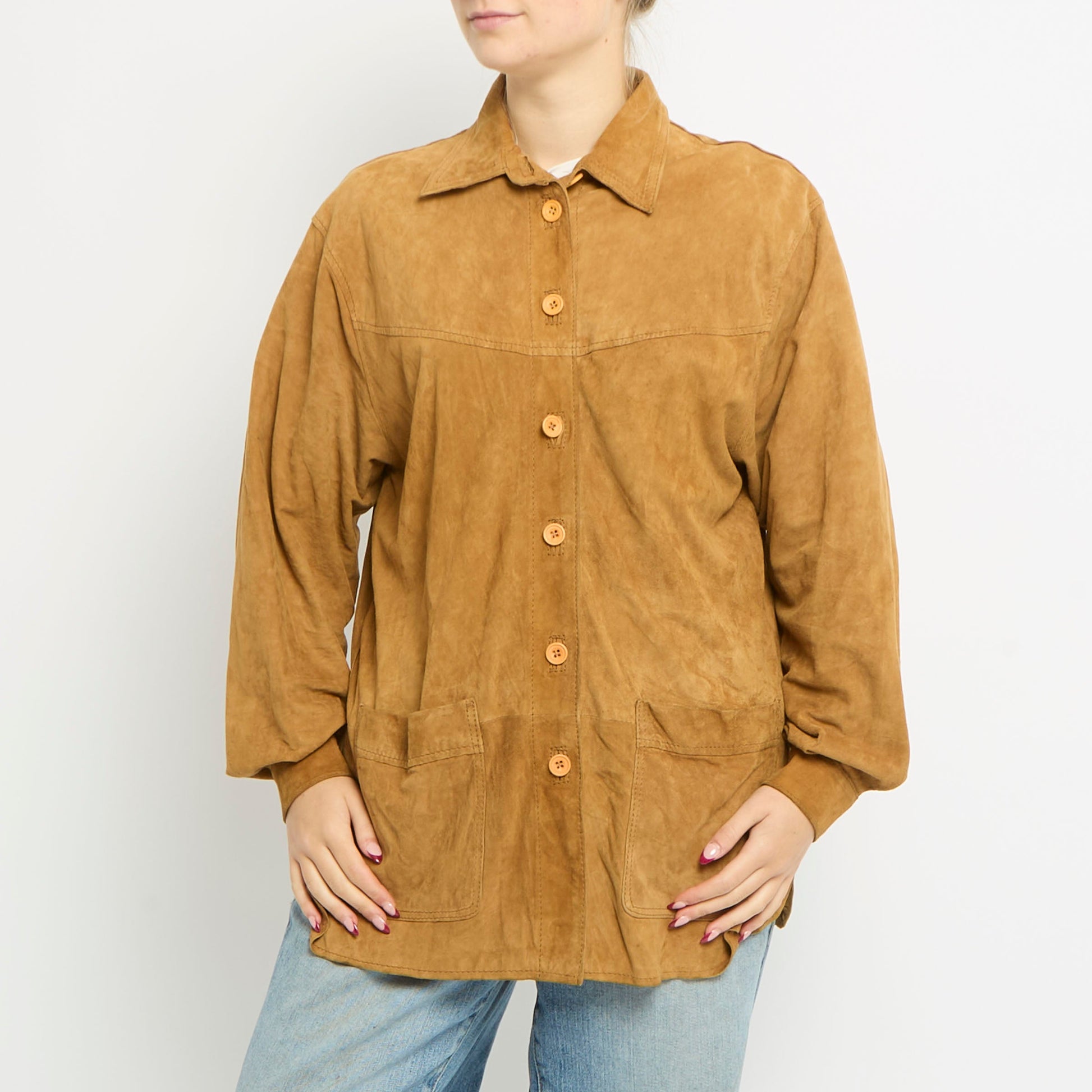 Suede Shirt Jacket - UK 14