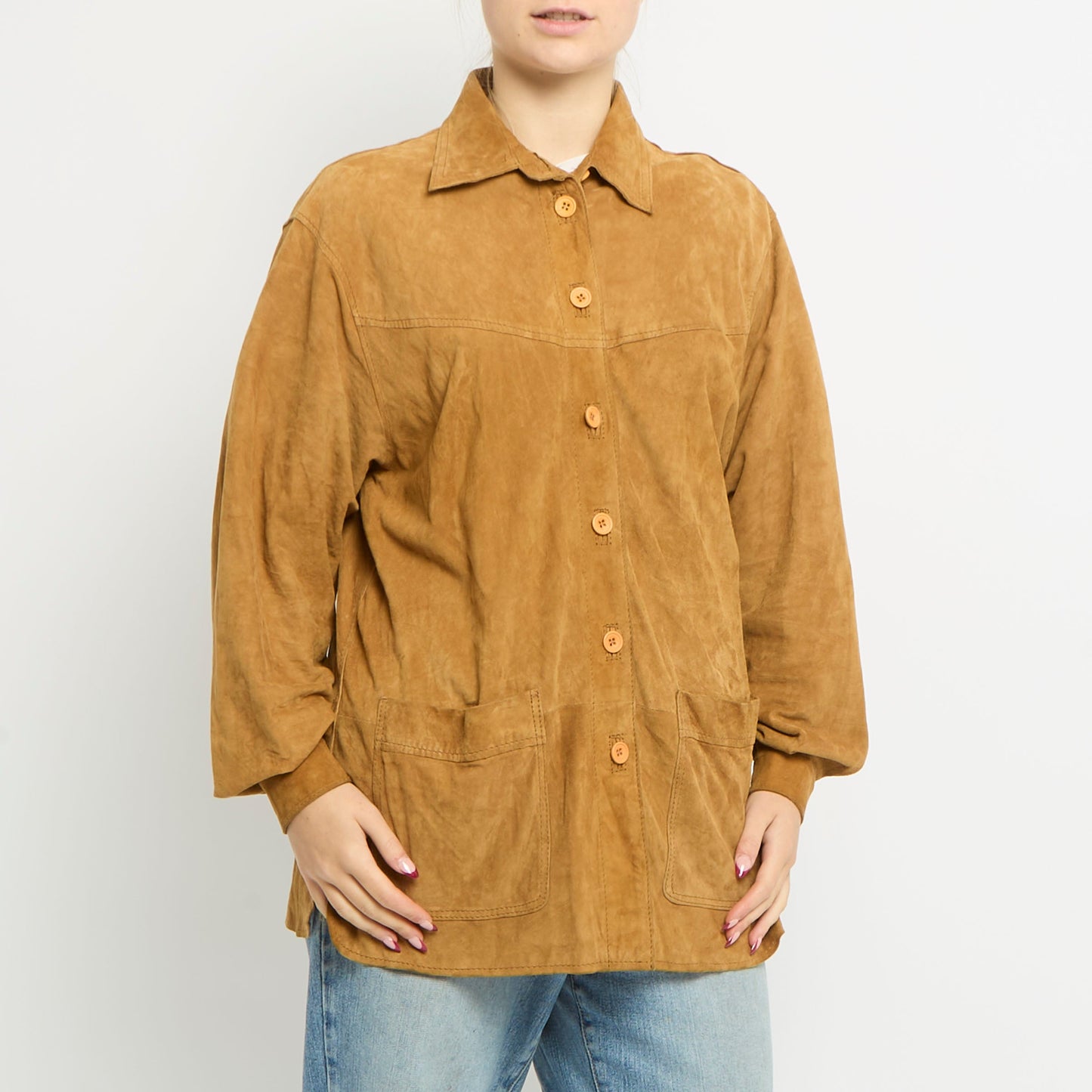 Suede Shirt Jacket - UK 14