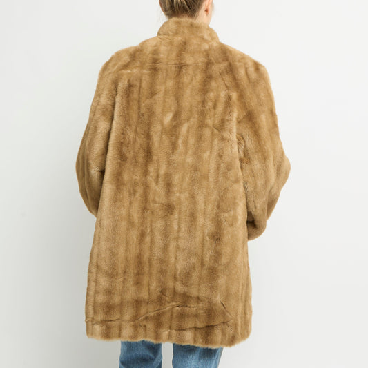 Fur Long Heavy Weight Jacket - UK 14