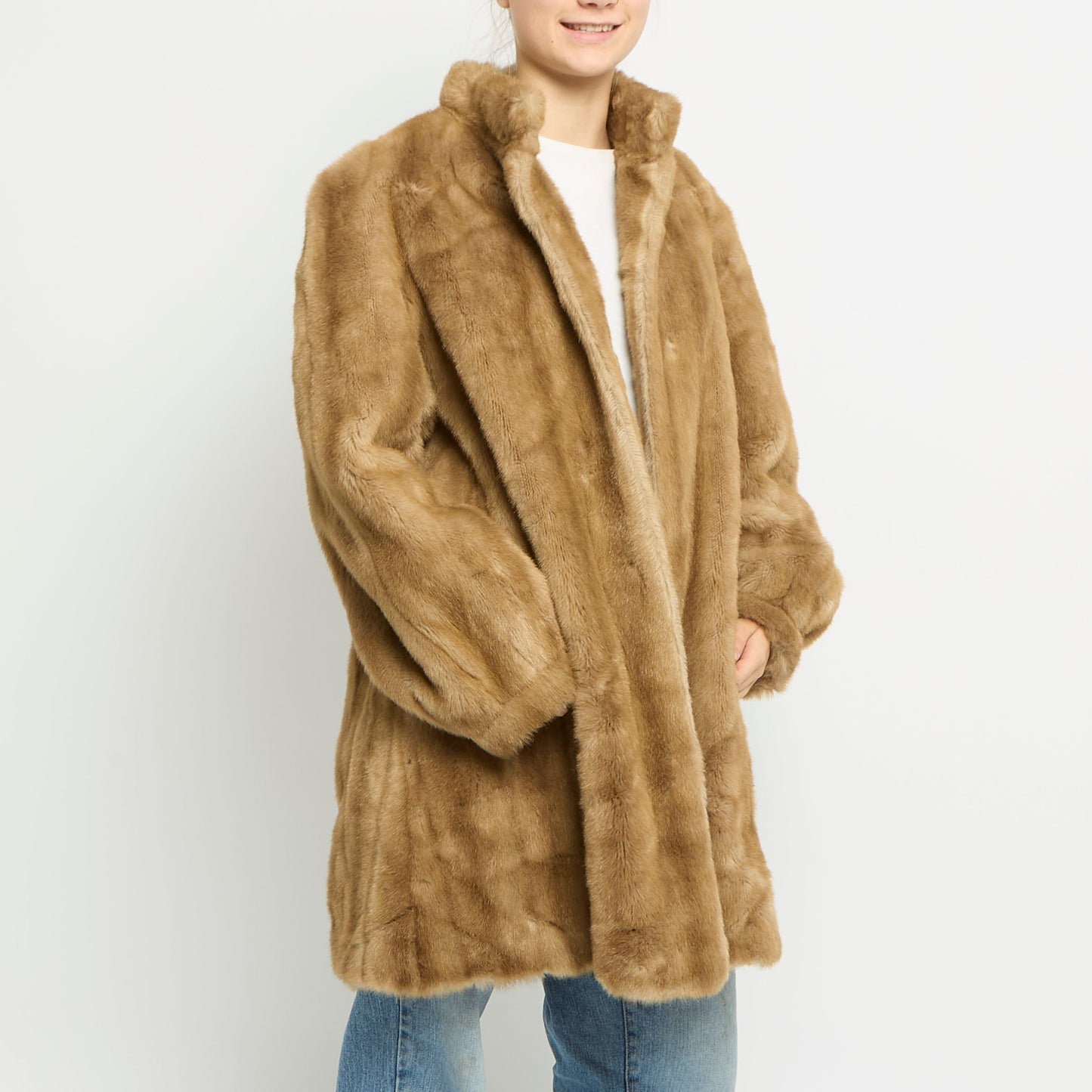 Fur Long Heavy Weight Jacket - UK 14