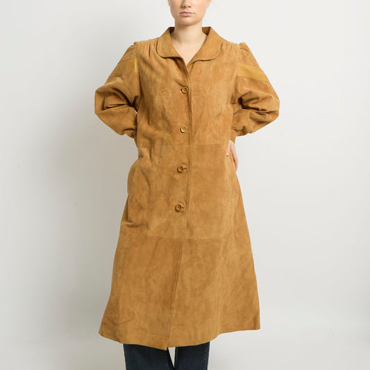 Suede Trench Coat - UK 14