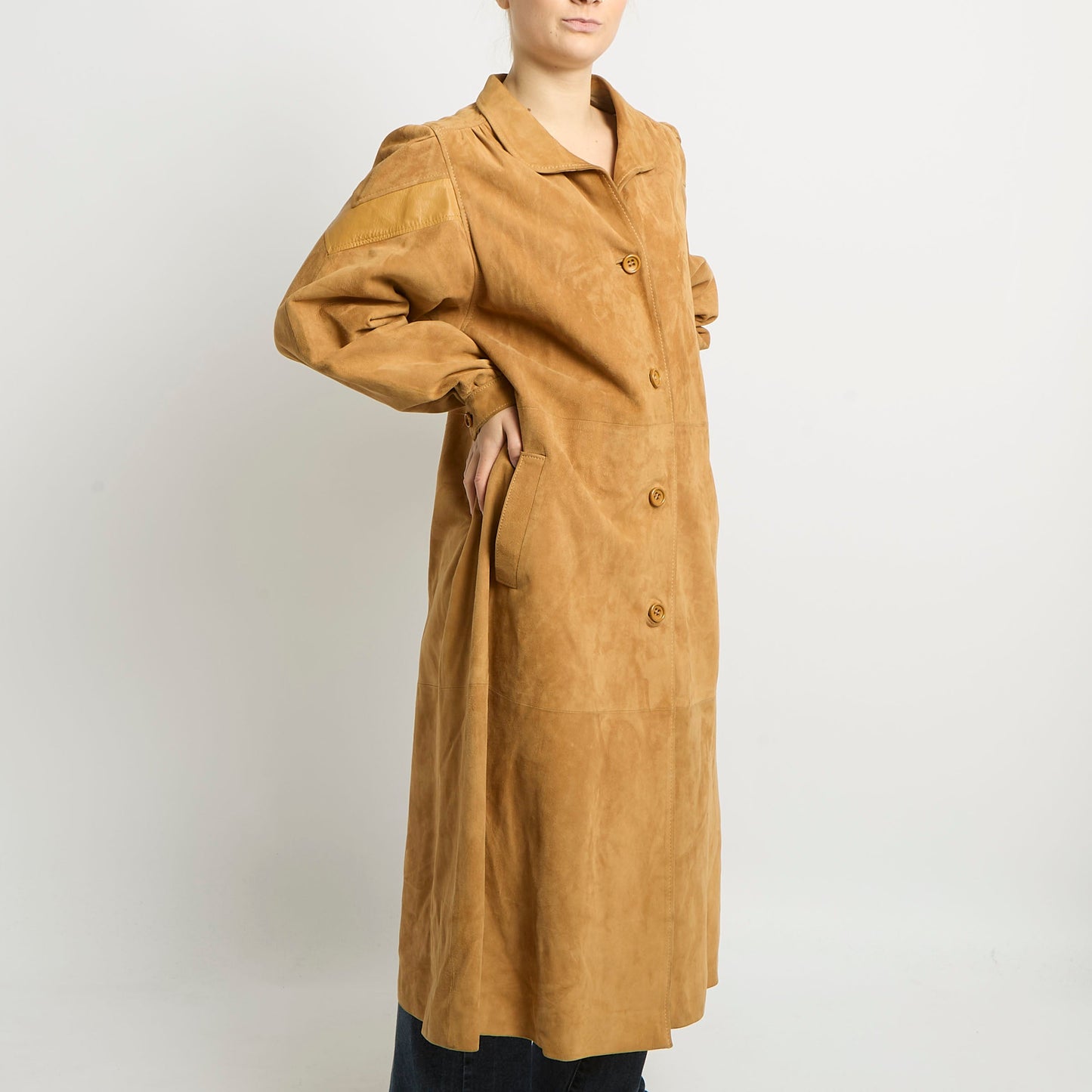 Suede Trench Coat - UK 14