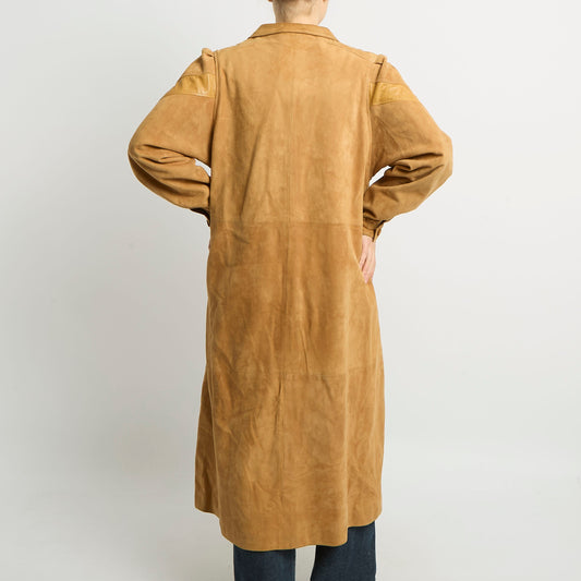 Suede Trench Coat - UK 14