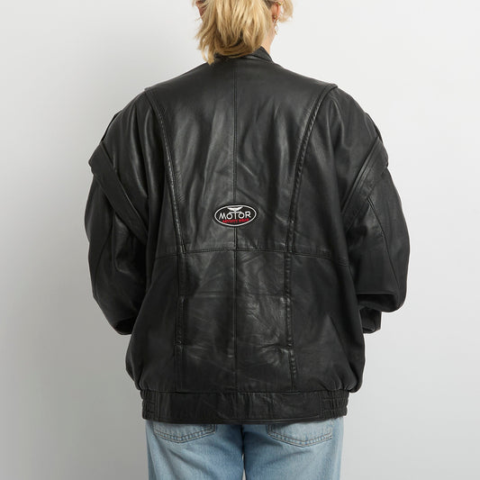 Leather Motorcycle Jacket- UK14