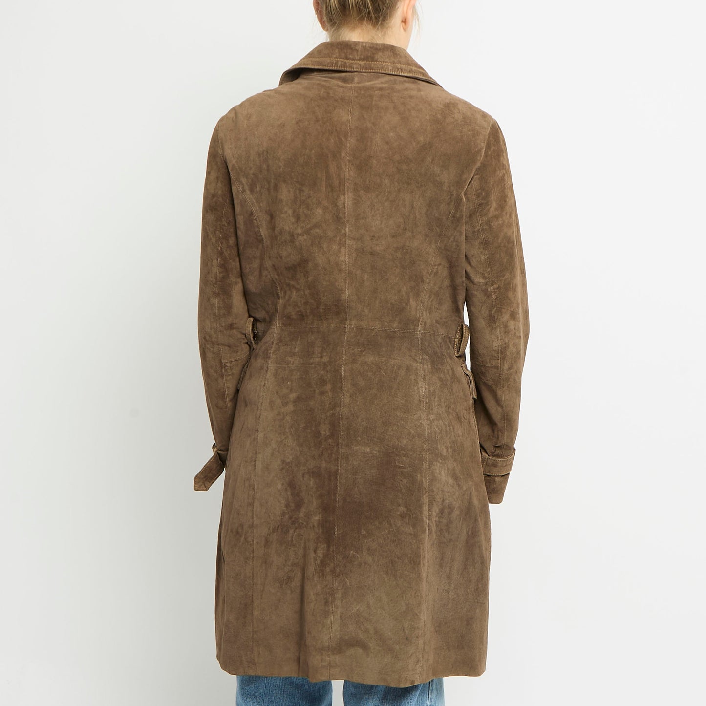 Suede Buckle Detail Trench - UK 14