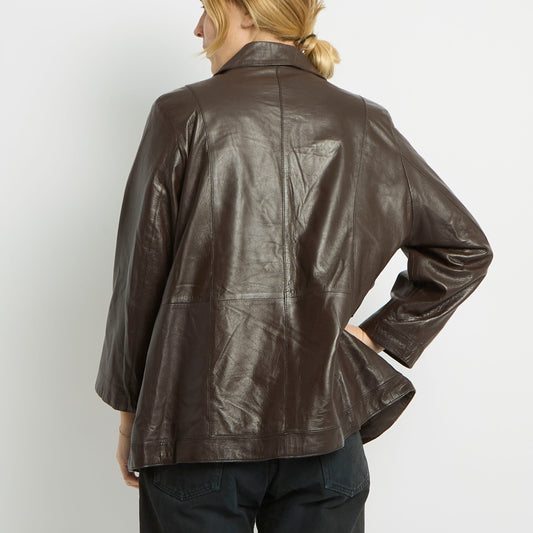 Leather Blazer Jacket - UK 14