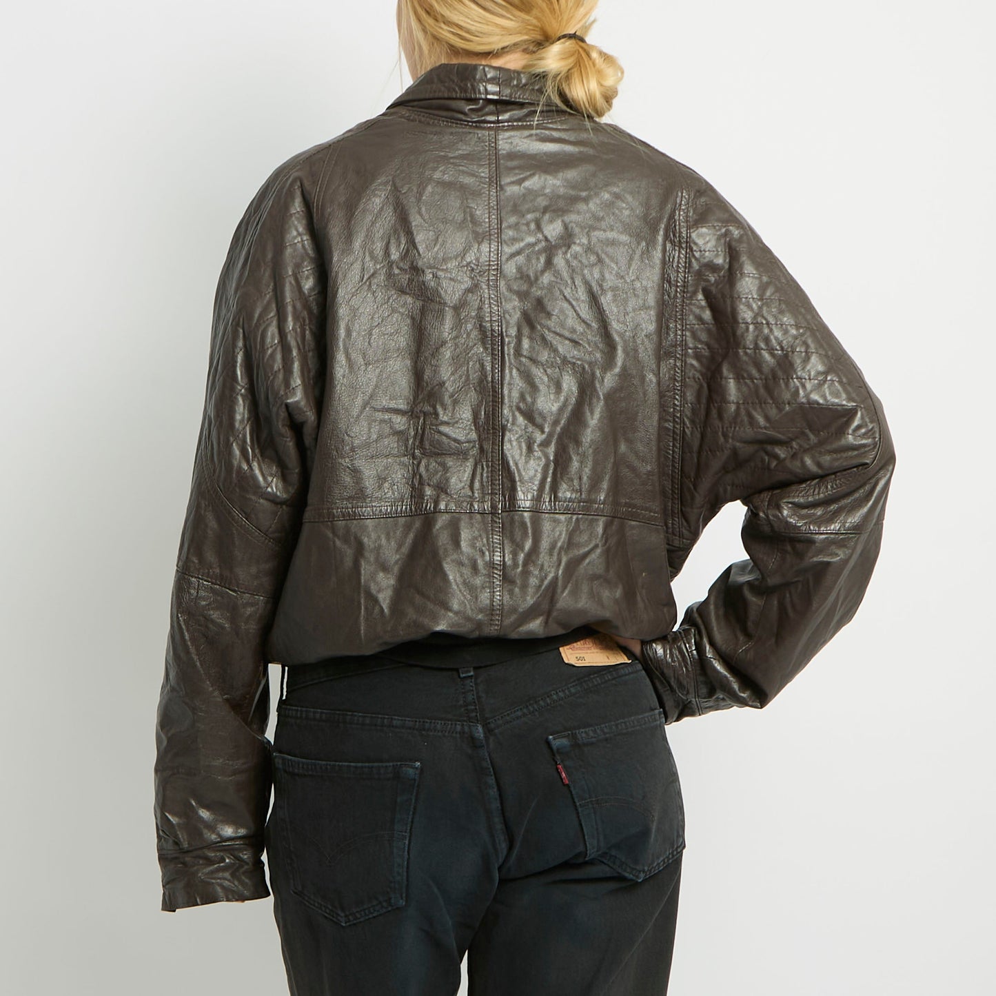 Leather Biker Jacket - UK 14