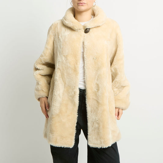 Heavyweight Faux Fur Long Jacket - UK 14