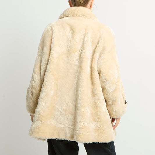 Heavyweight Faux Fur Long Jacket - UK 14