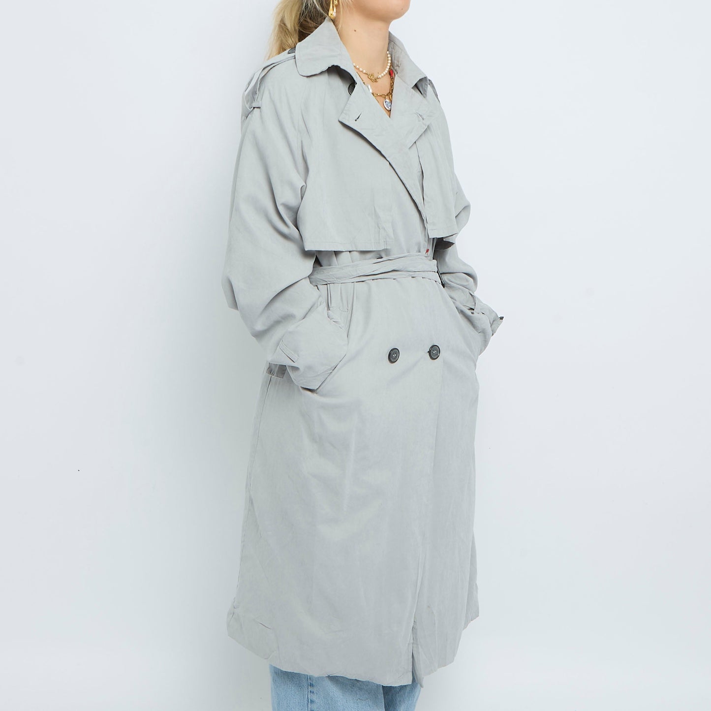 Belt  Double Layered Trench Coat - UK 14