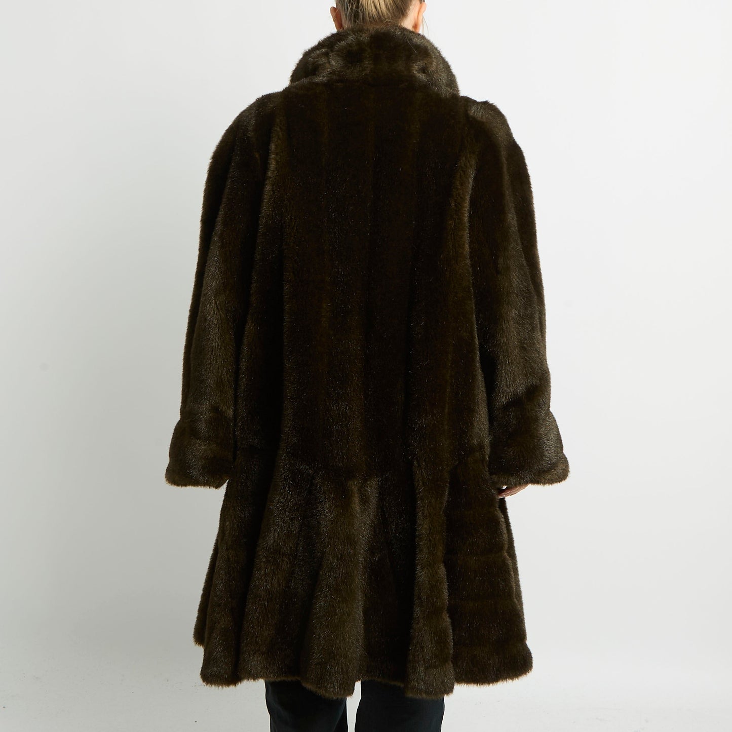 Heavyweight Faux Fur Long Jacket - UK 16