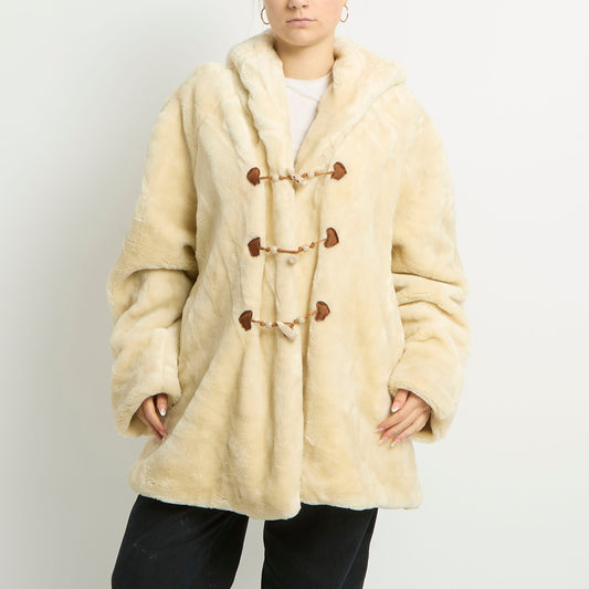 Heavyweight Faux Fur Long Jacket - UK 16