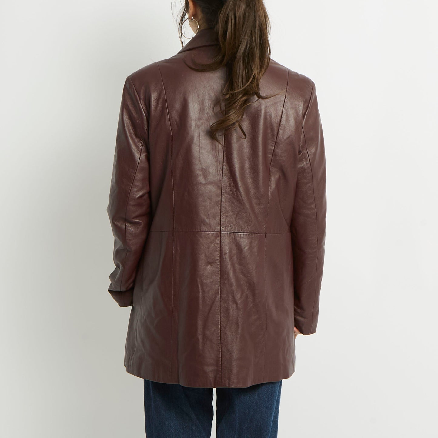 Leather Blazer Jacket - UK 16