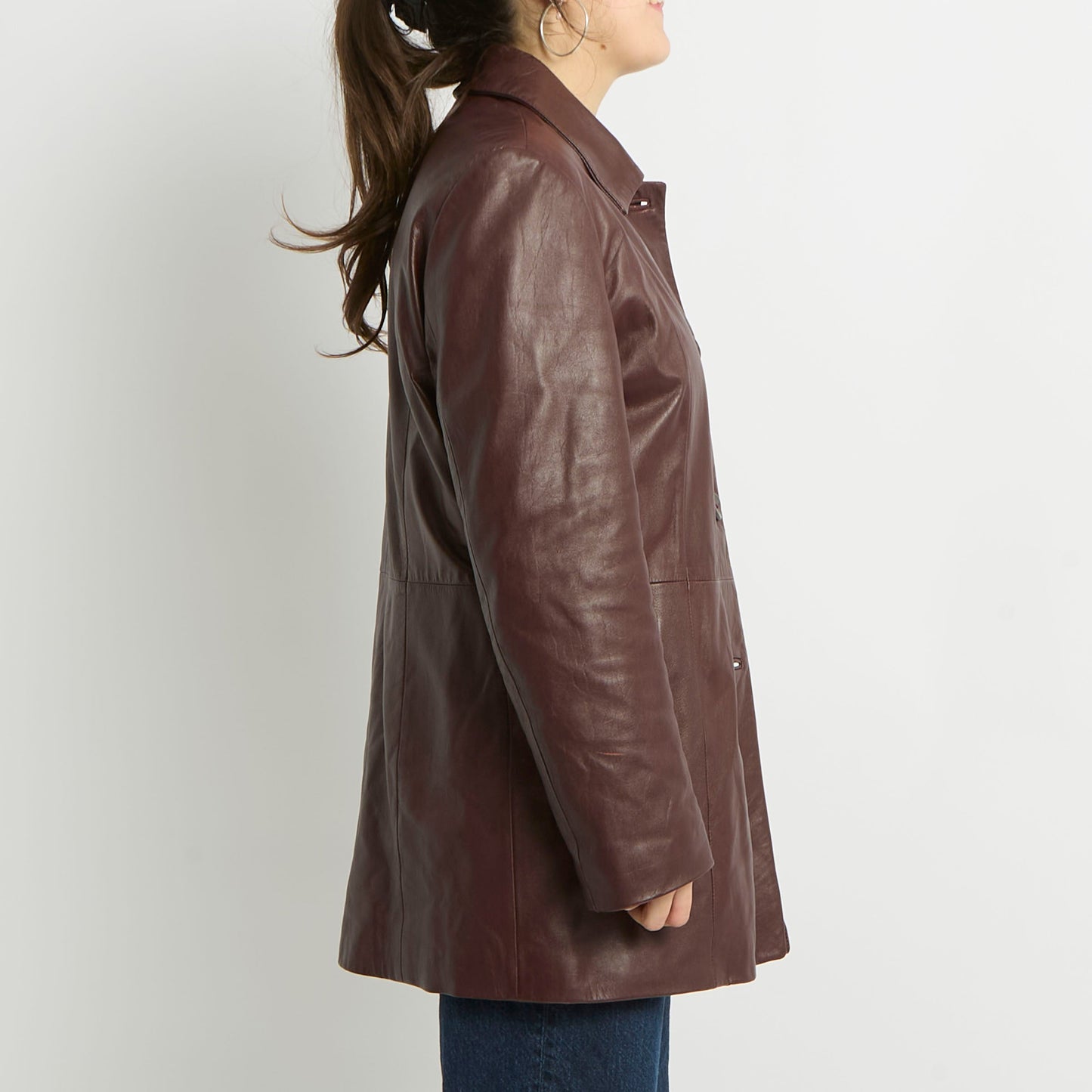 Leather Blazer Jacket - UK 16