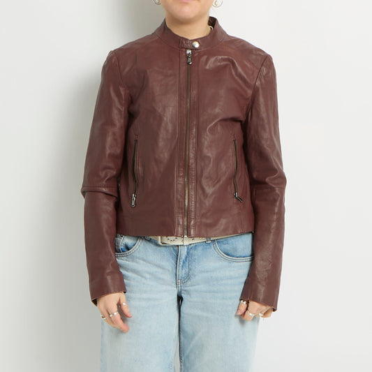 Leather Biker Jacket - UK 6