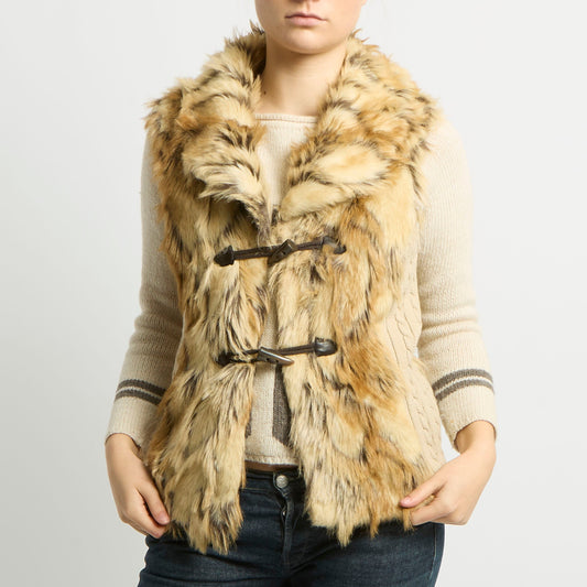 Duffle Detail Fur Gilet - UK 8