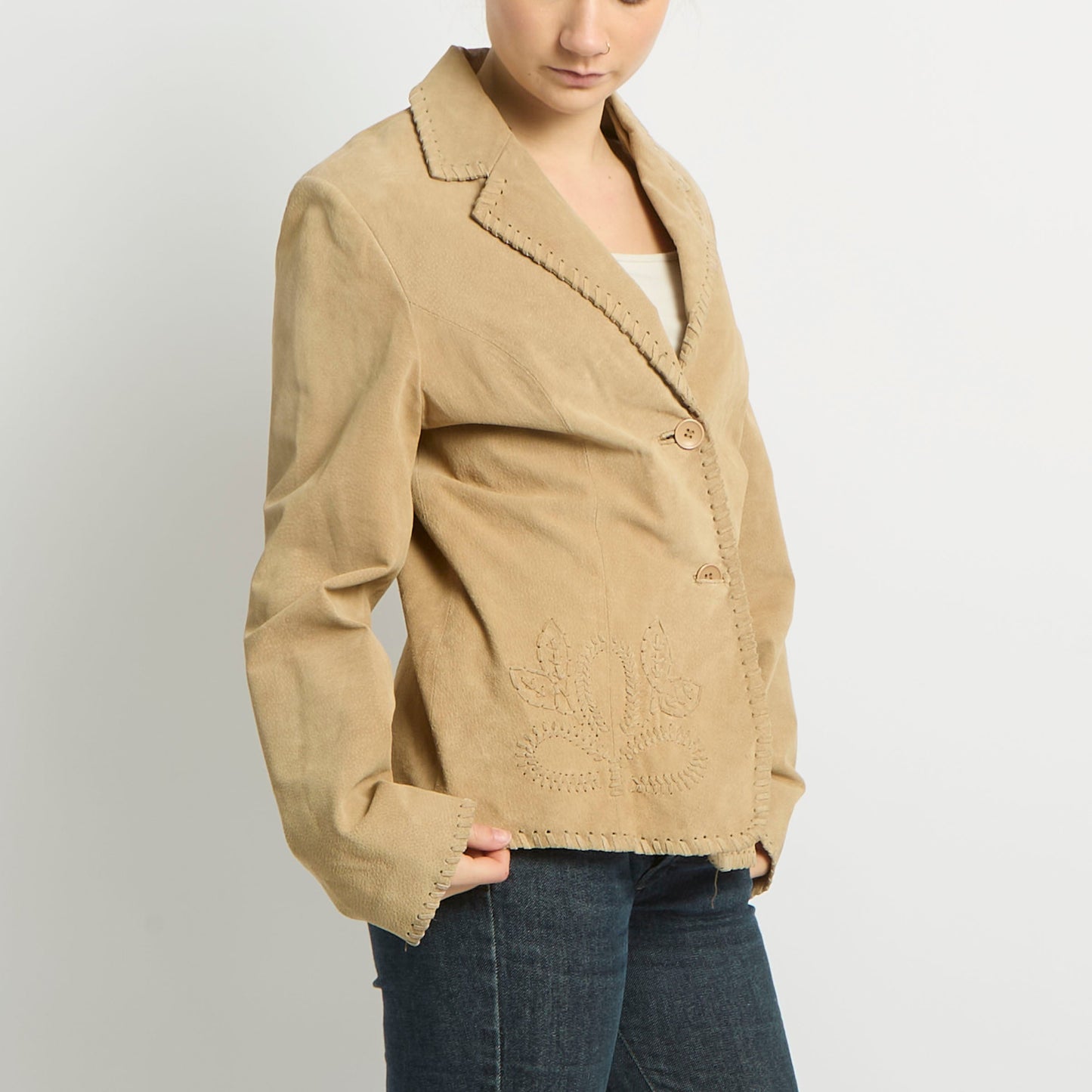 Suede Blazer Jacket - UK 8