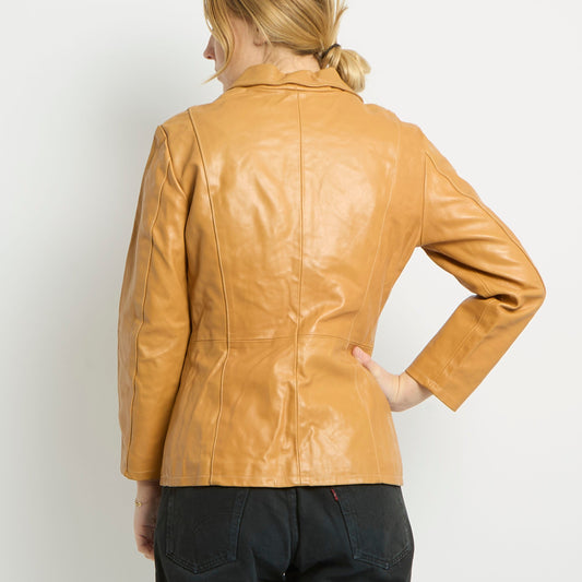 Duo Zip Leather Jacket - UK 8