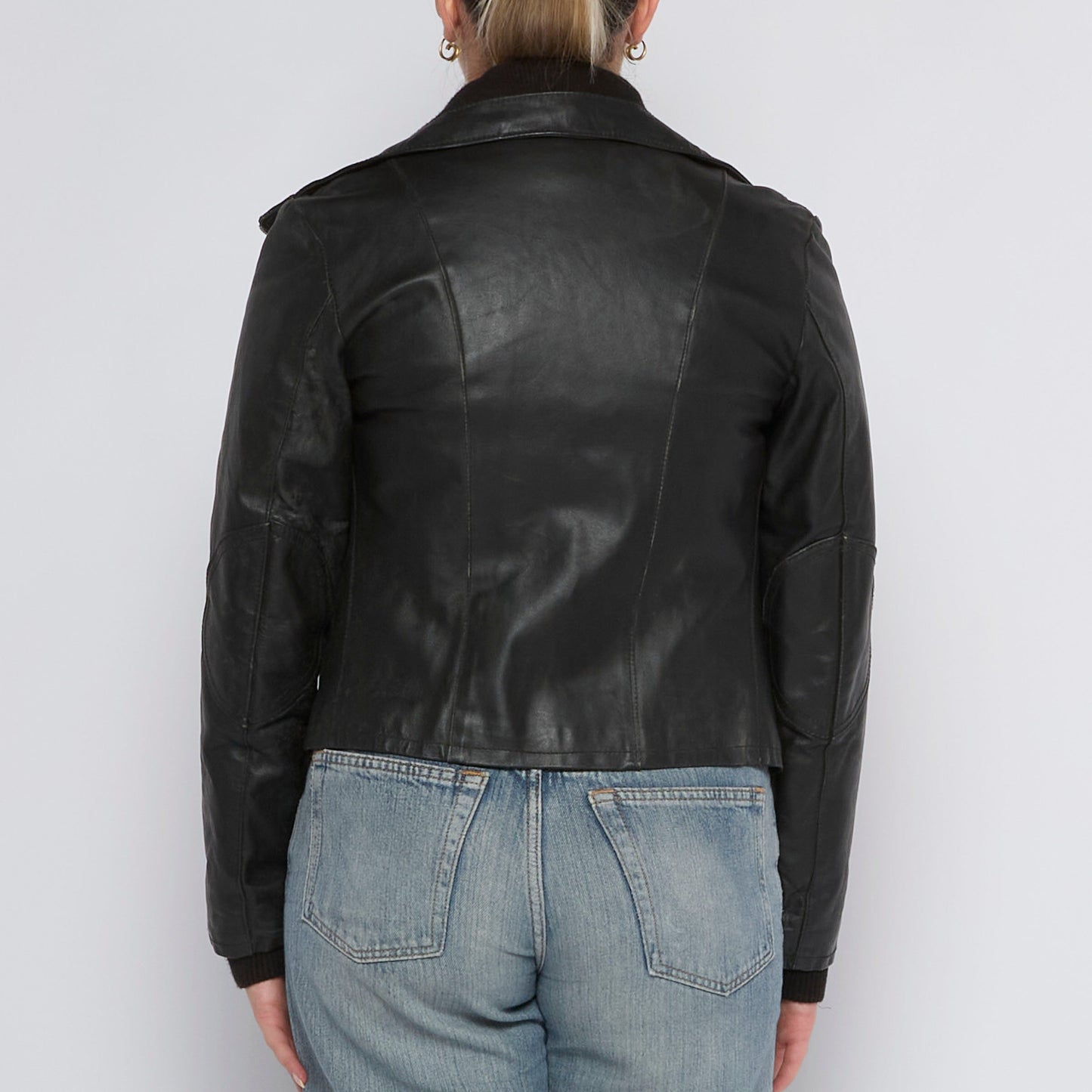 Leather Full Zip Jacket - UK 8