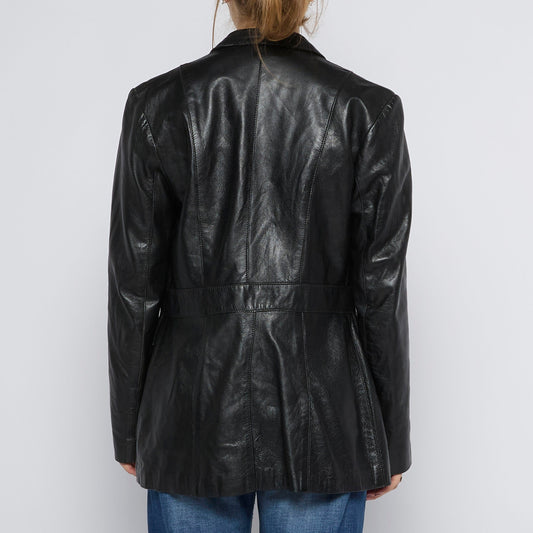 Blazer Style Leather Jacket - UK 8