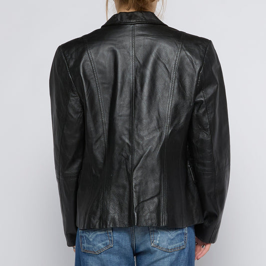 Blazer Style Leather Jacket - UK 8