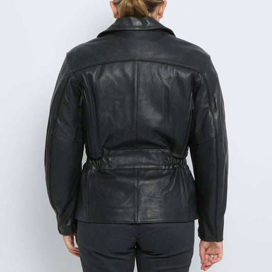 Leather Biker Jacket - UK 8