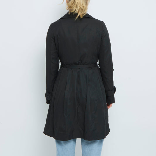 Belt  Collared Short Trench Coat - UK 8