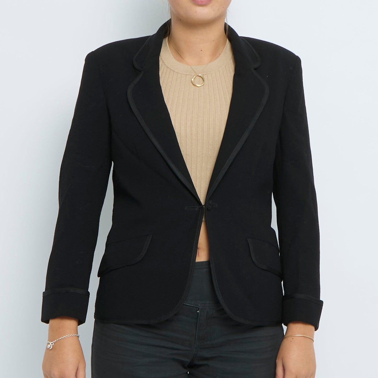 Single Breasted Buttoned Jacket - UK 8