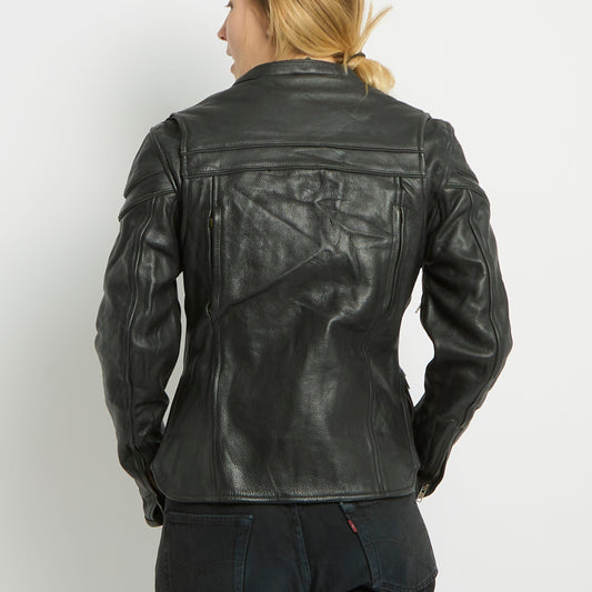 Heavy Leather Biker Jacket - UK 8