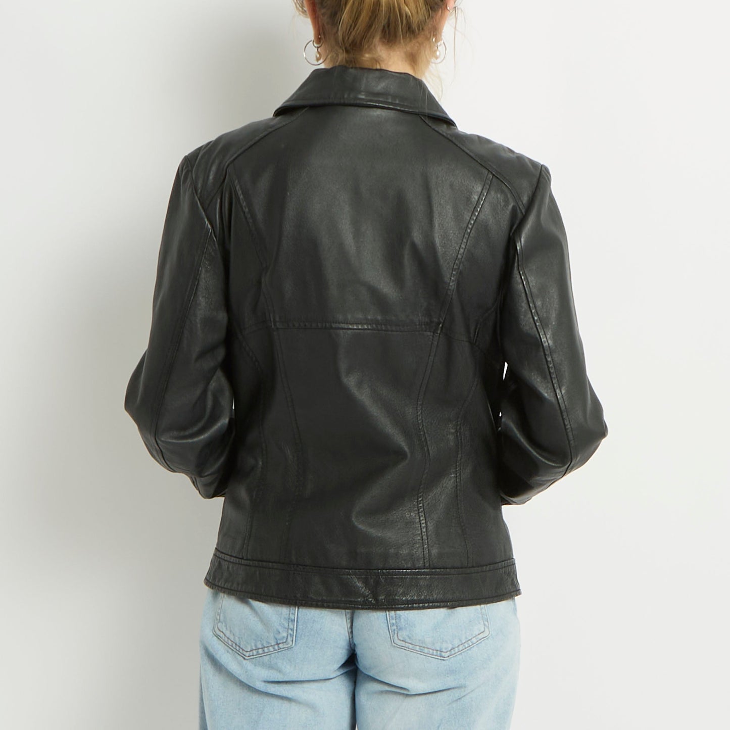 Duo Zip Leather Zip Jacket - UK 8