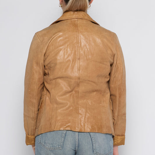 Leather Blazer Style Jacket - UK 8