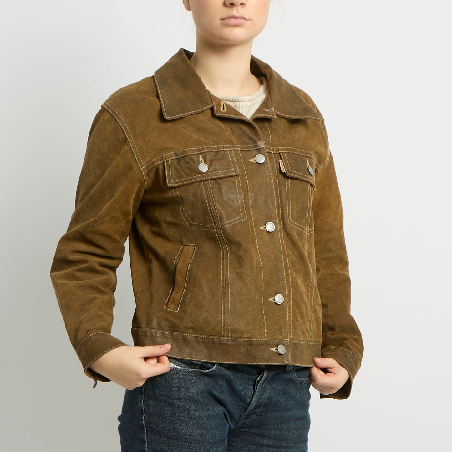 Suede Shirt Jacket - UK 8