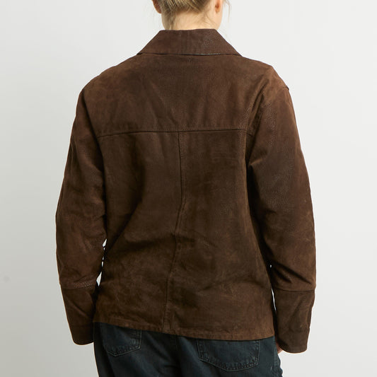 Faux Leather Chore Jacket - UK 8