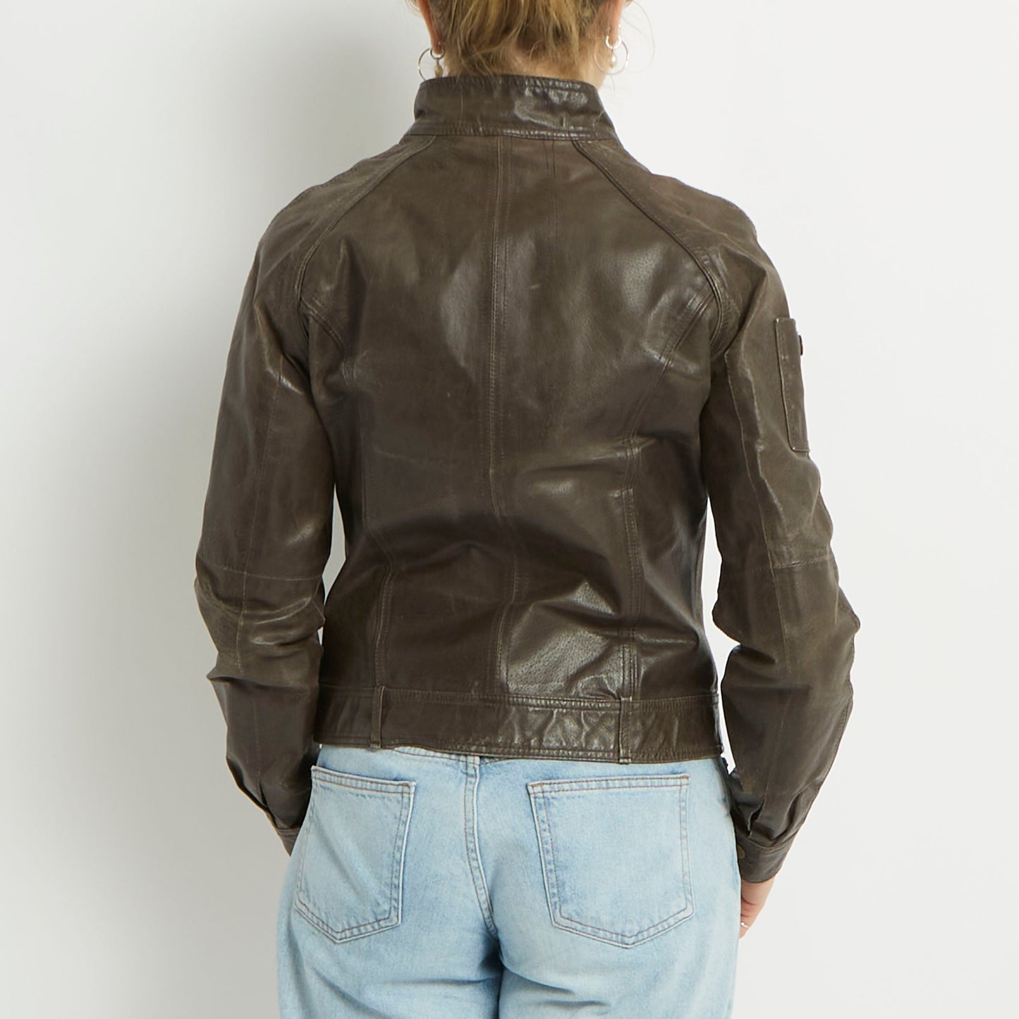 Leather Biker Jacket - UK 8