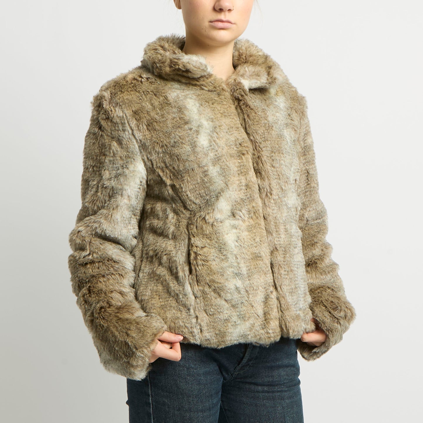 Faux Fur Jacket - UK 8