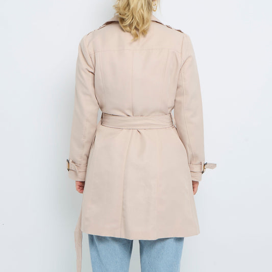 Belt  Double Breasted Trench Coat - UK 8