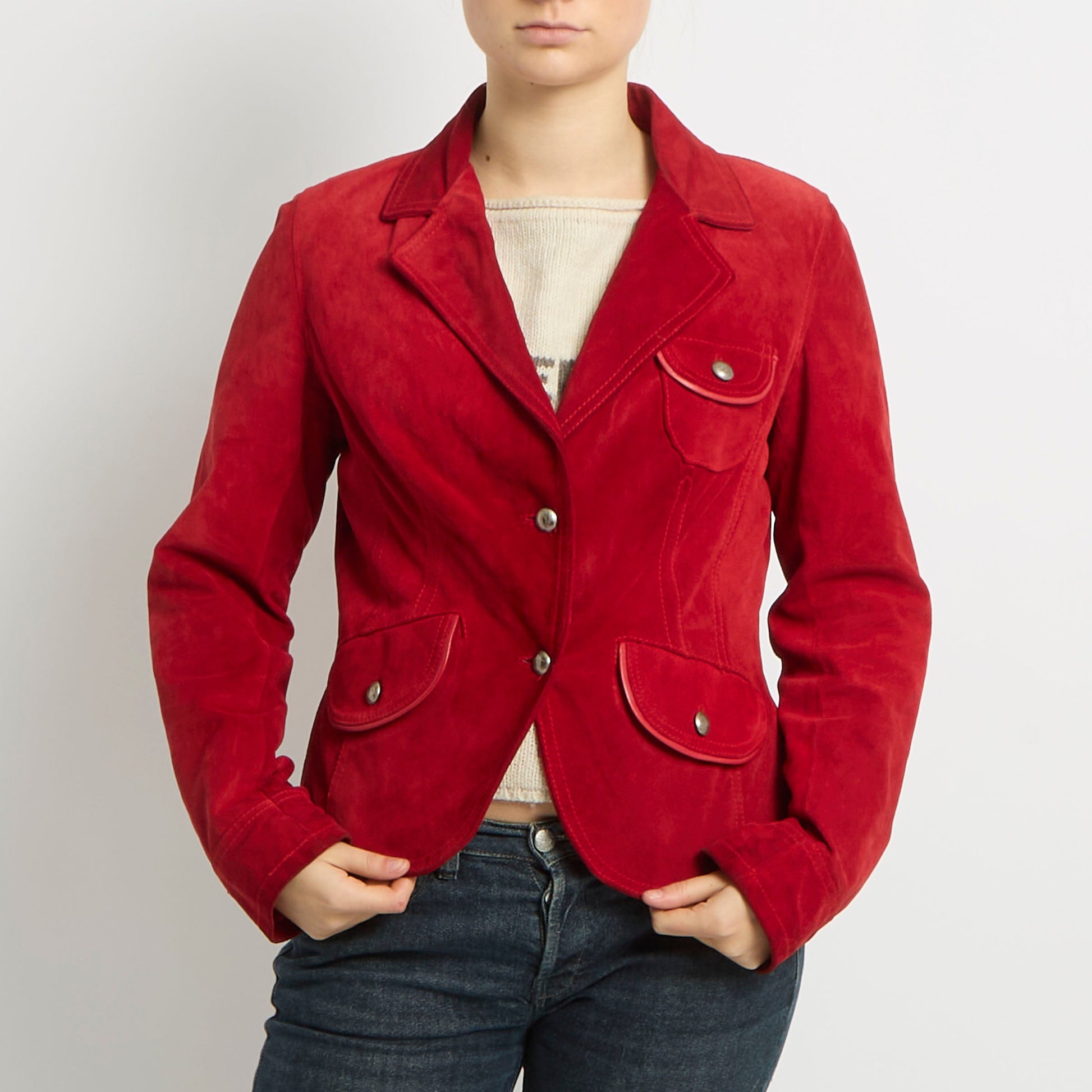 Suede Blazer Jacket - UK 8