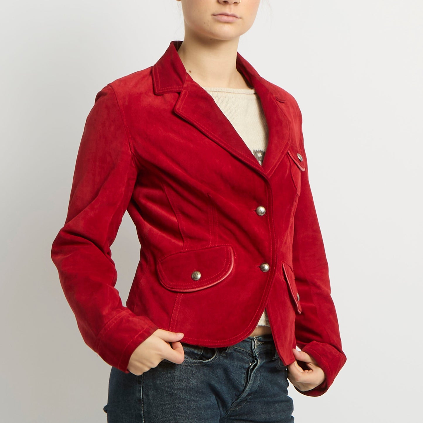 Suede Blazer Jacket - UK 8