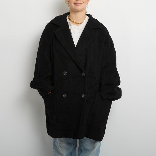 Italian Wool Mix Double Breasted Coat- UK14